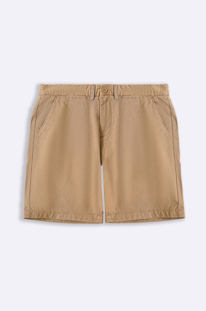 BEIGE BASIC CHINO SHORTS