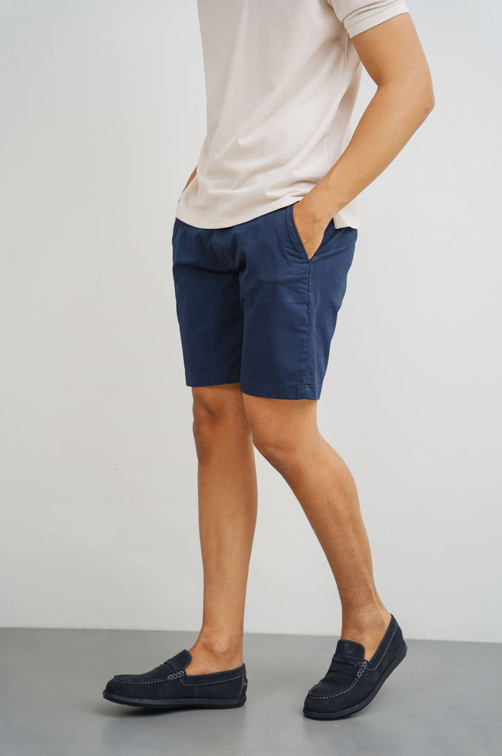 NAVY BASIC CHINO SHORTS