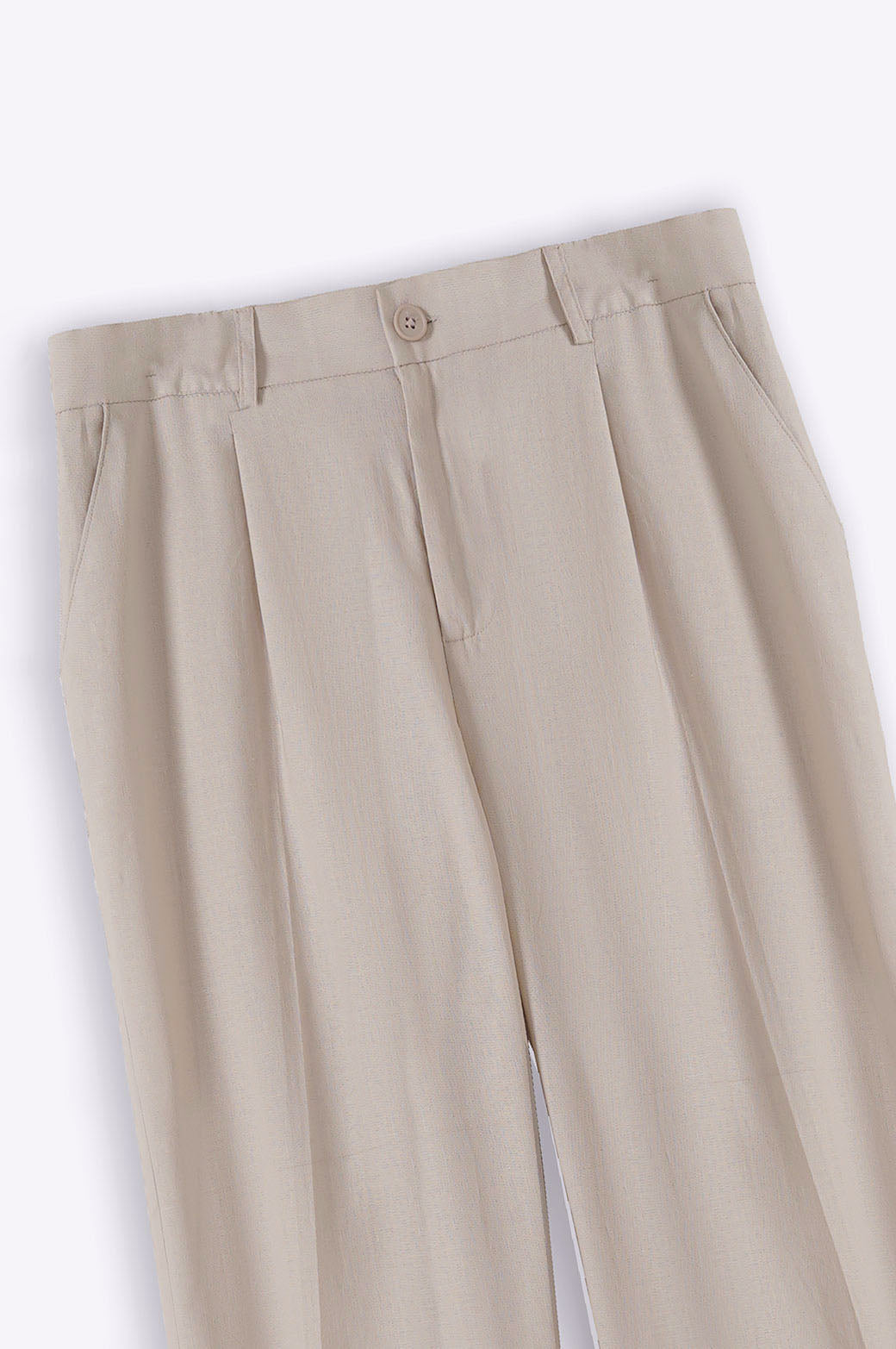 OFF WHITE BASIC LINEN PANTS