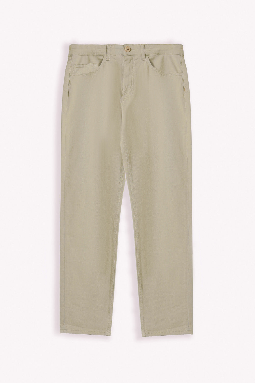 BEIGE STRAIGHT COTTON PANT