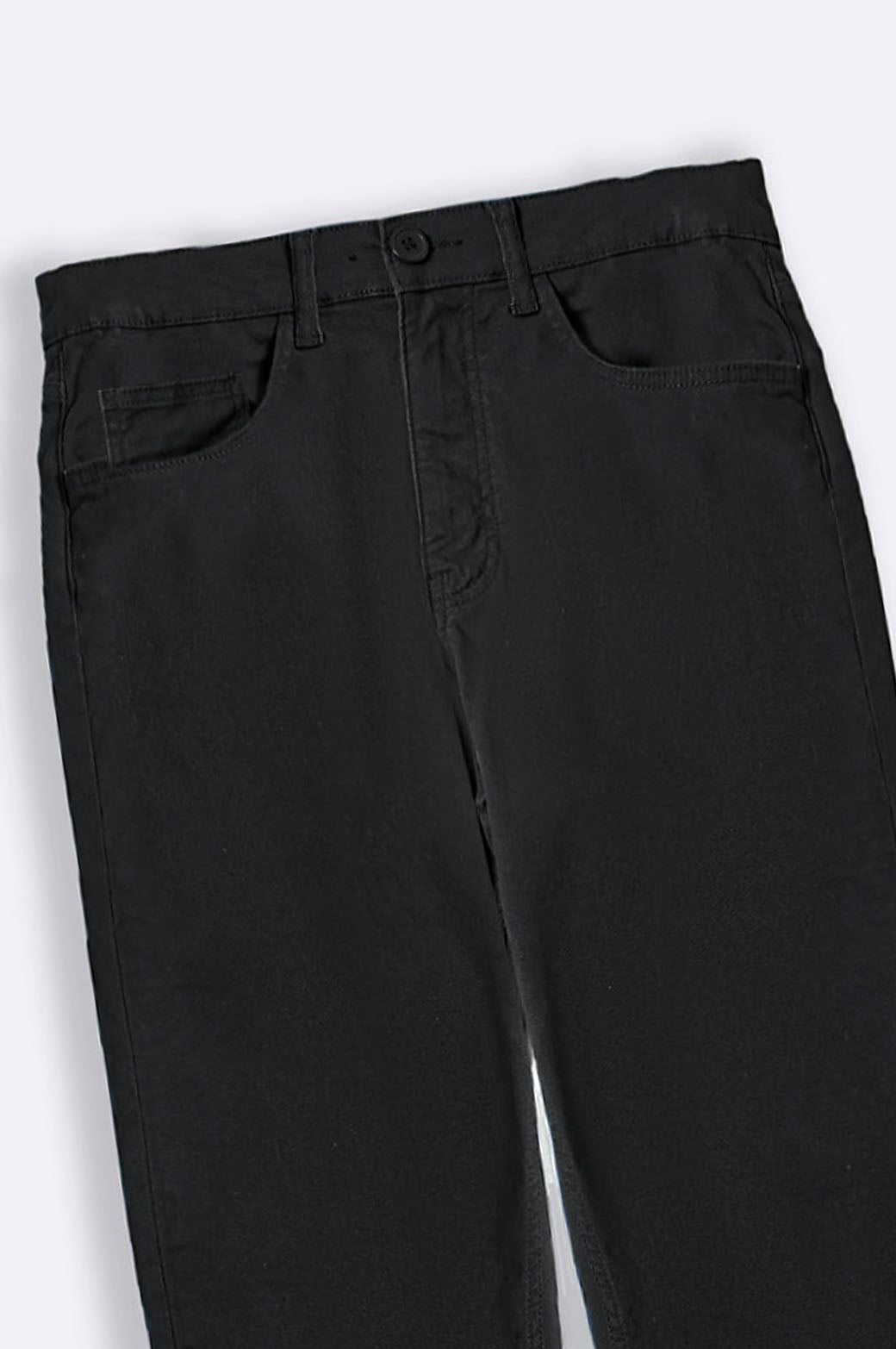 BLACK STRAIGHT COTTON PANT