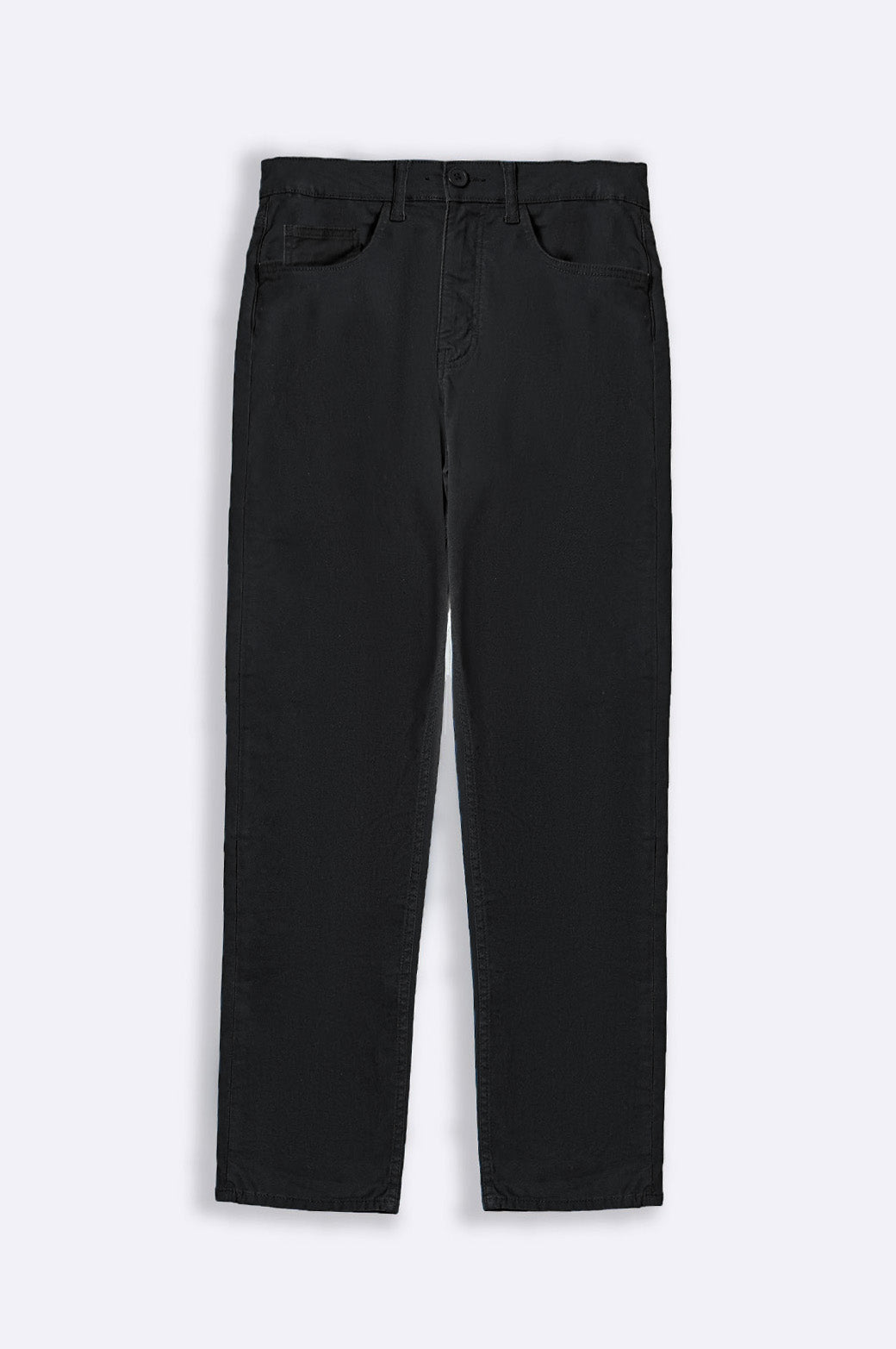 BLACK STRAIGHT COTTON PANT