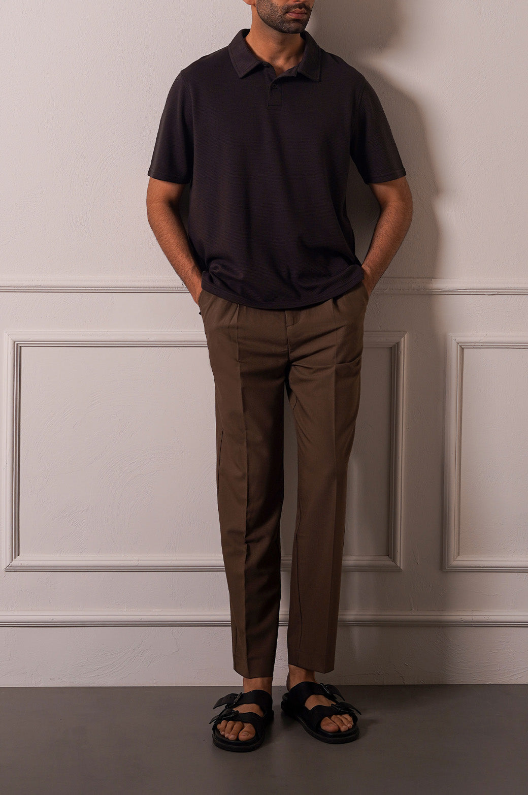 BROWN ADJUSTABLE PANTS