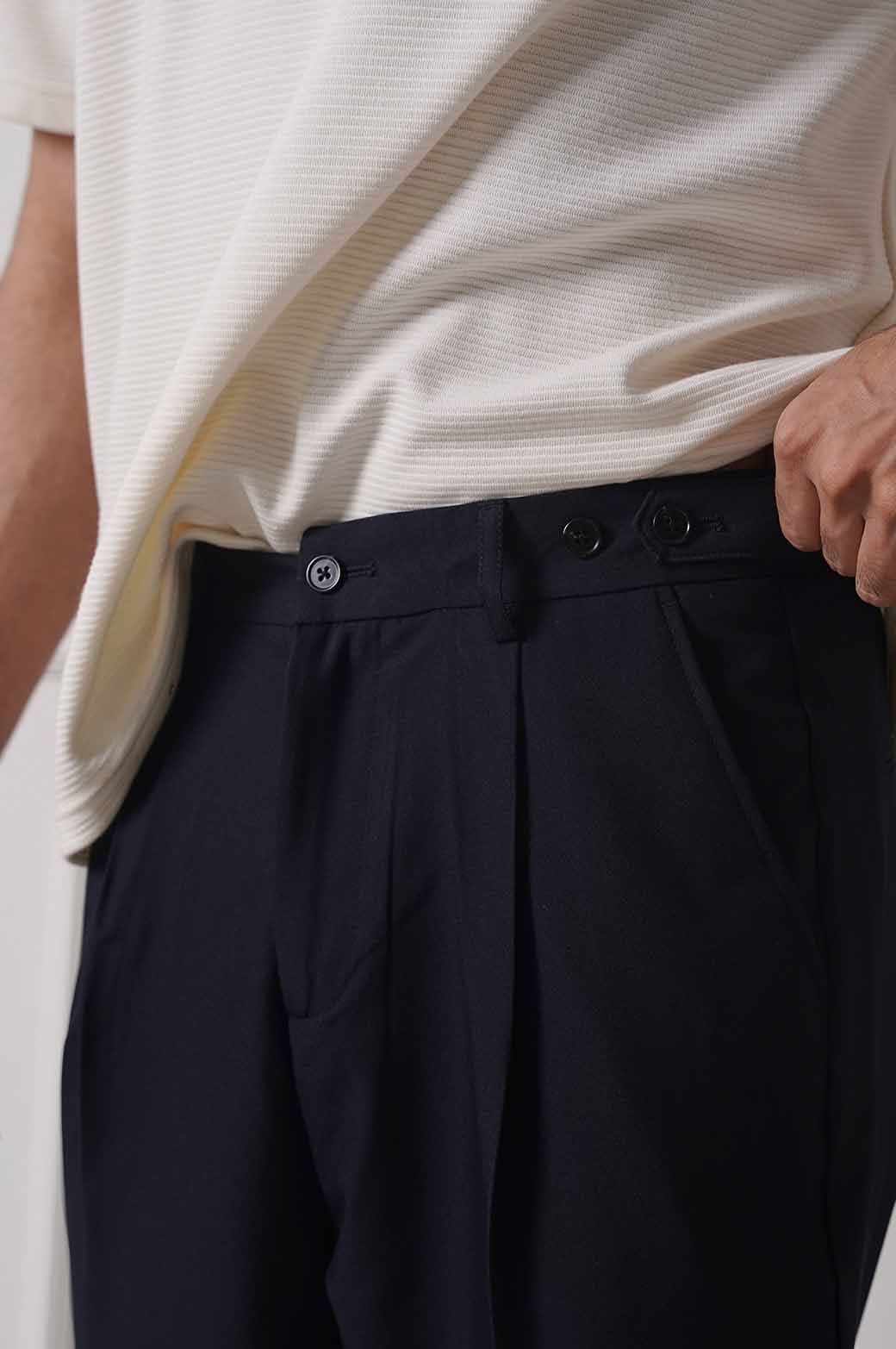 NAVY ADJUSTABLE PANTS