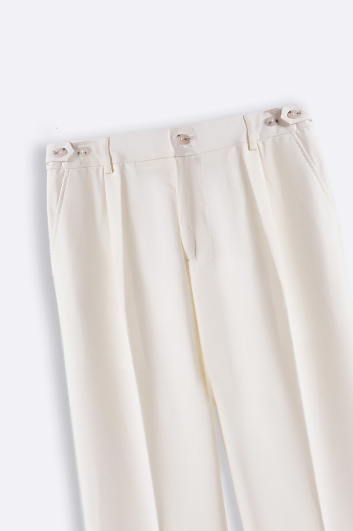 WHITE ADJUSTABLE PANTS