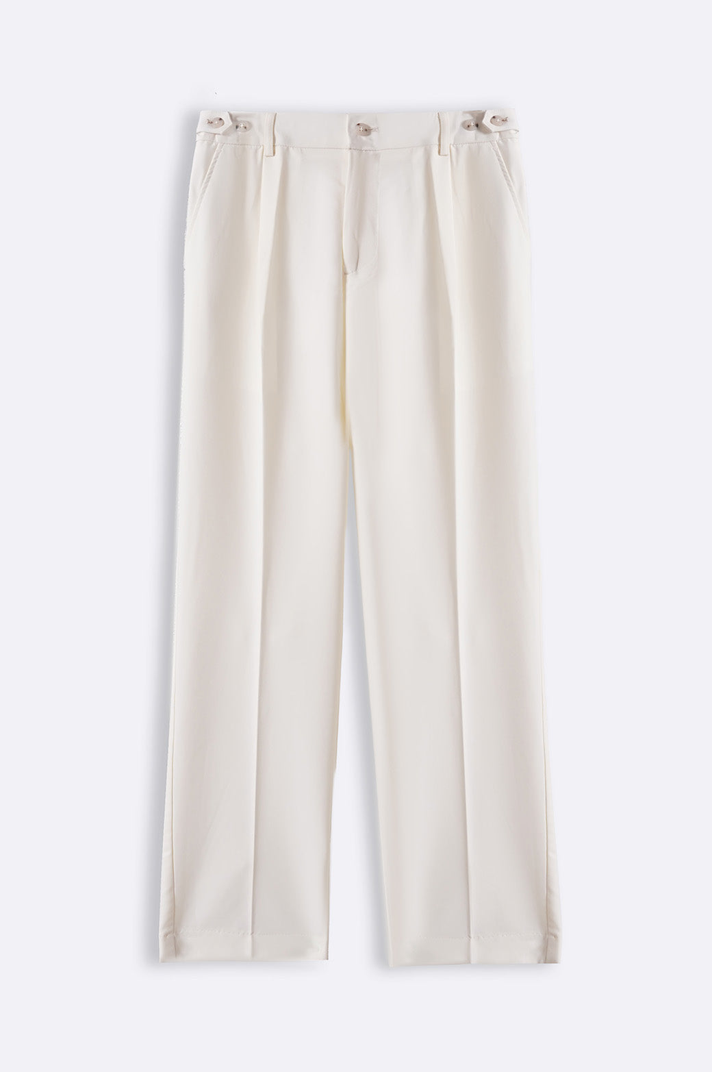 WHITE ADJUSTABLE PANTS