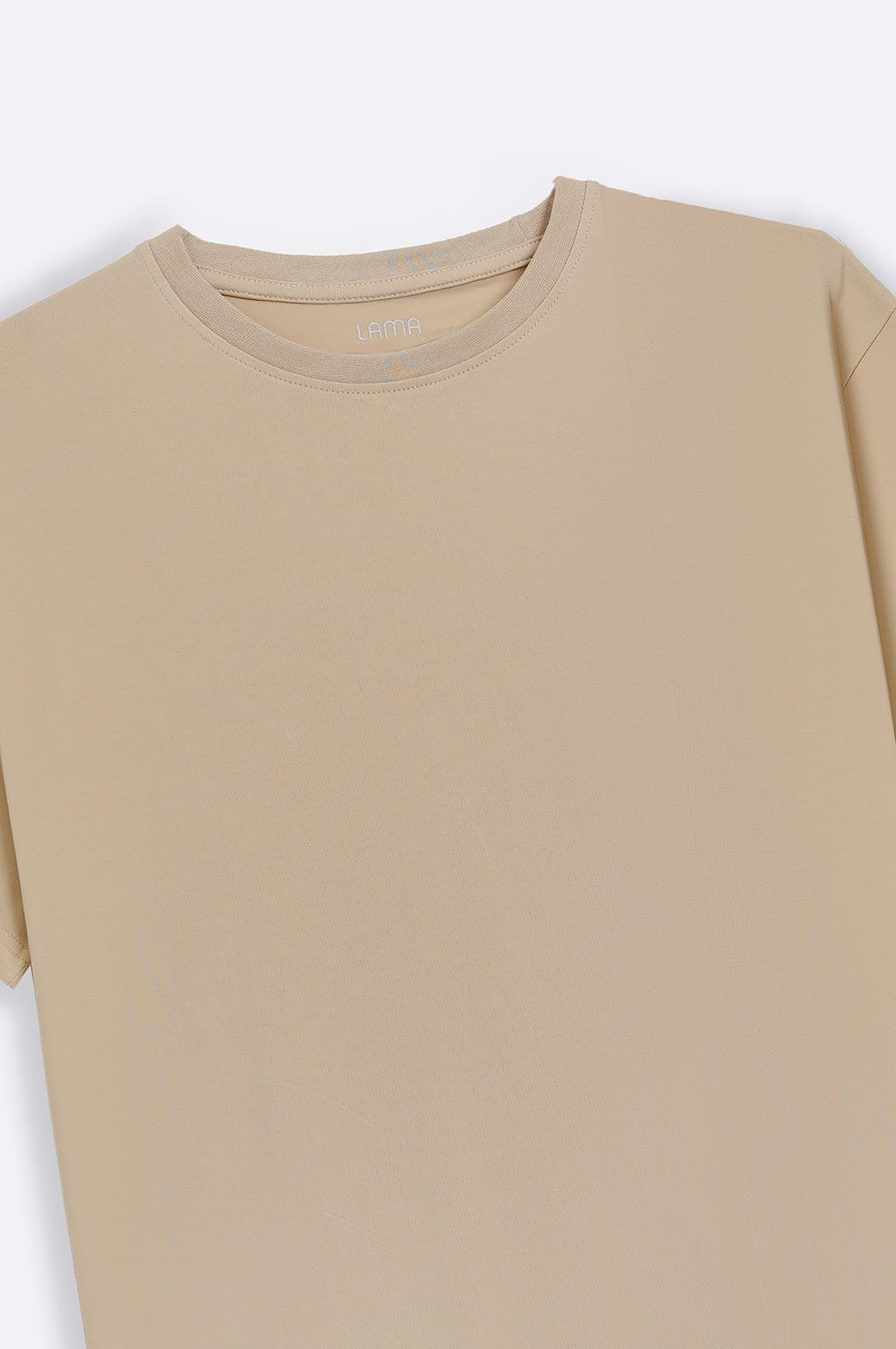 BEIGE ROUND NECK T-SHIRT