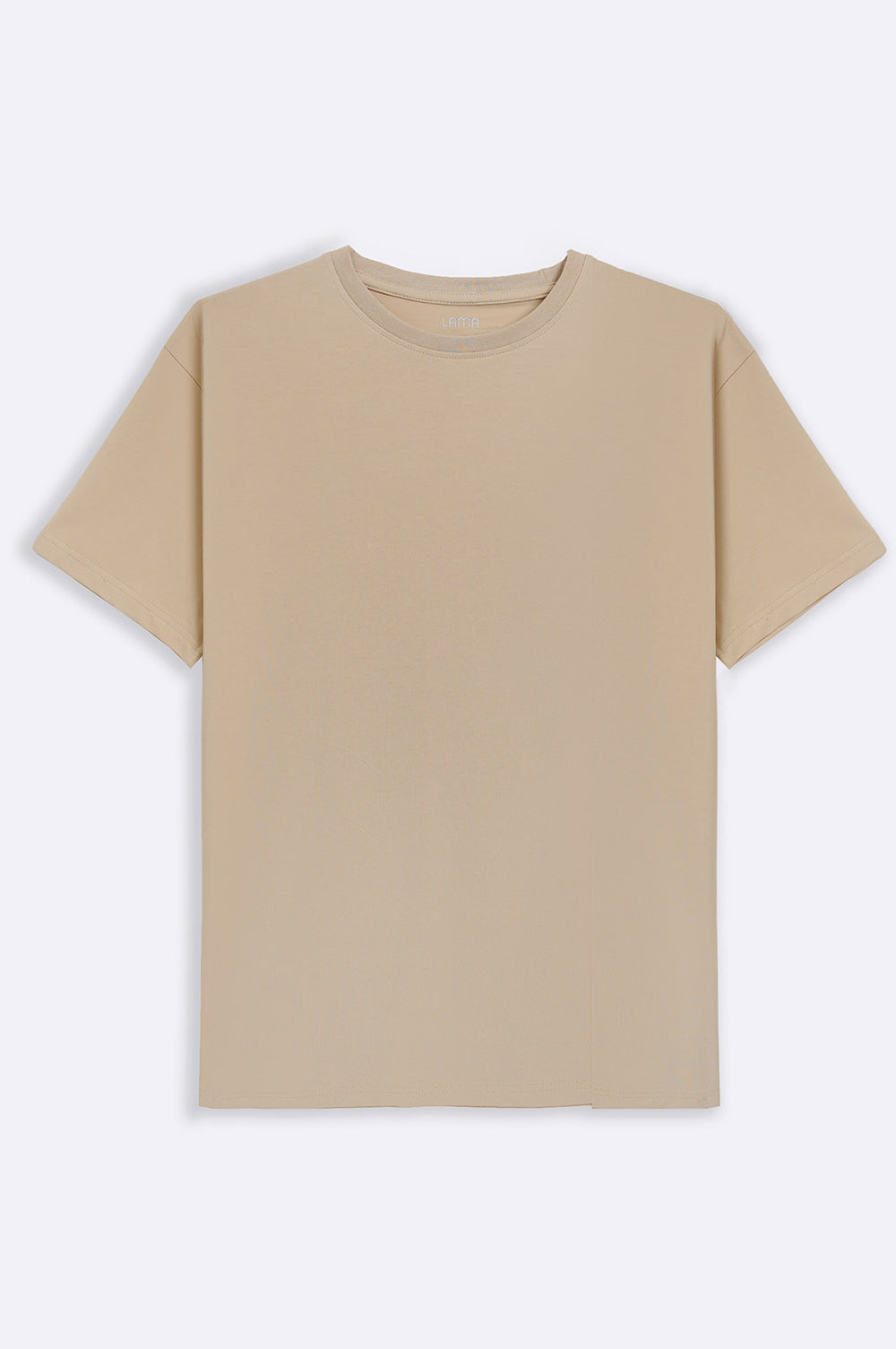 BEIGE CREW-NECK TEE