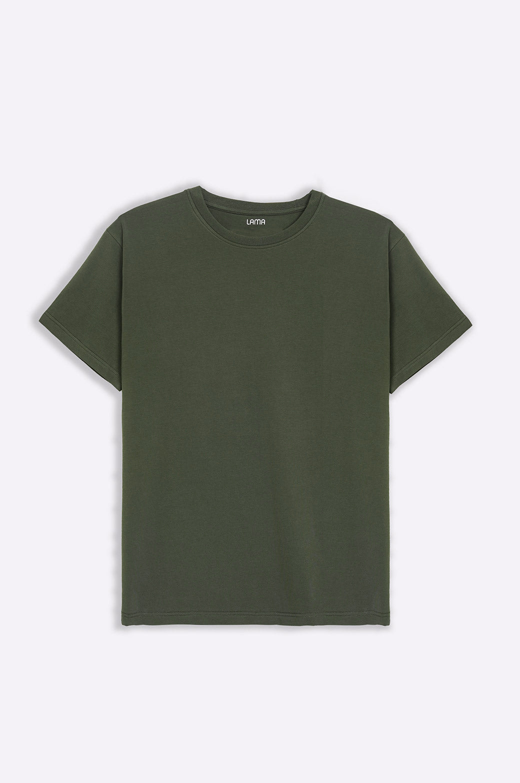 DARK OLIVE ROUND NECK T-SHIRT