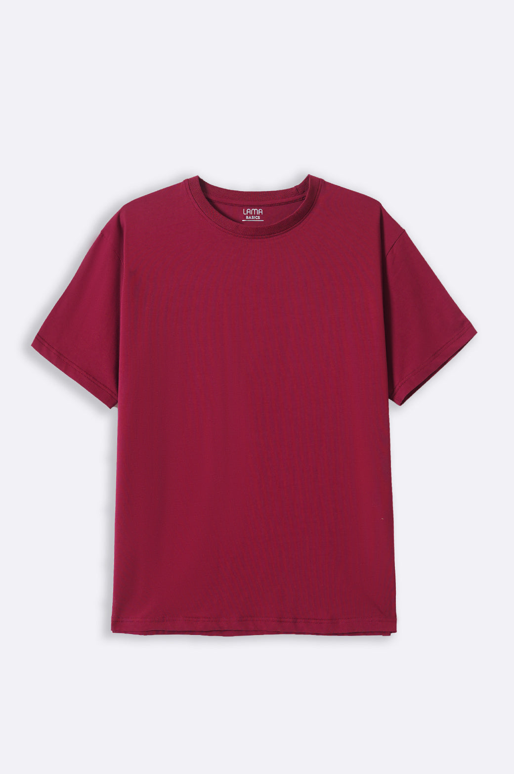 DARK RED ROUND NECK T-SHIRT