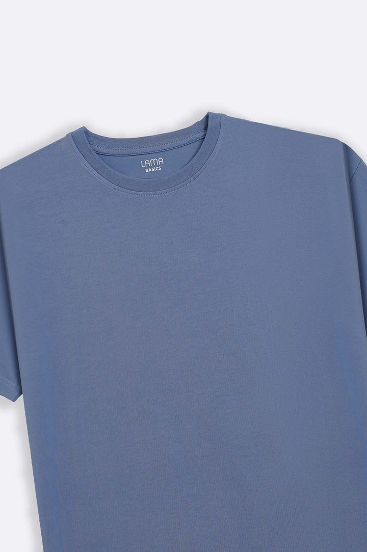 LIGHT BLUE ROUND NECK T-SHIRT