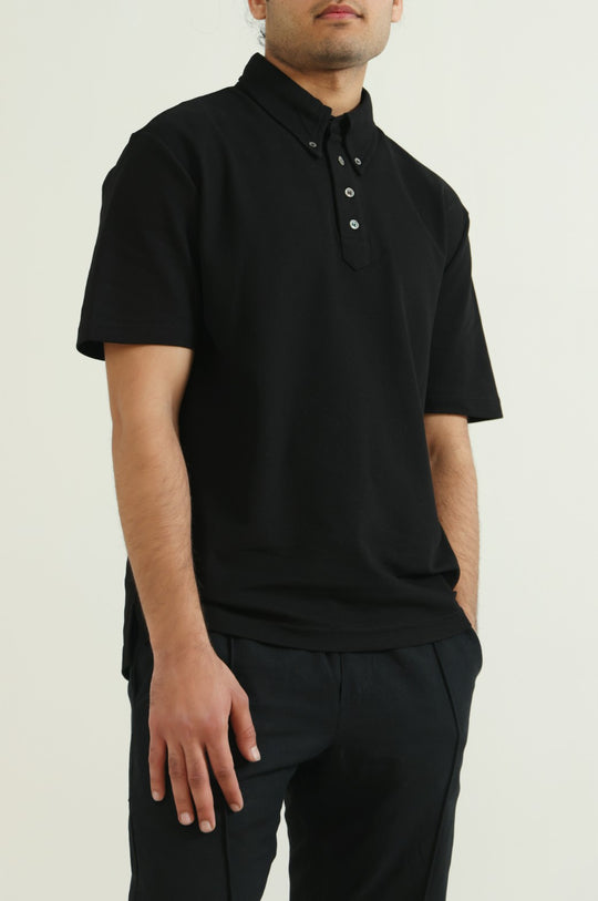 BLACK TENCIL BLEND POLO