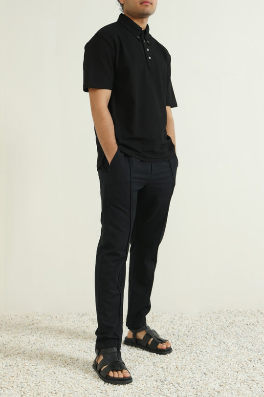 BLACK TENCIL BLEND POLO