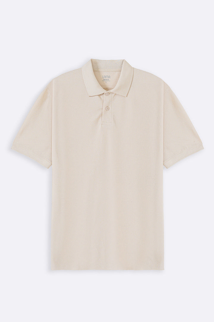 BEIGE PIQUE POLO