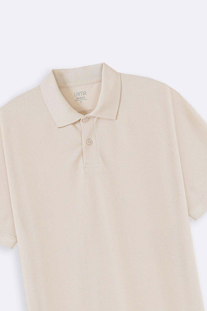 BEIGE PIQUE POLO