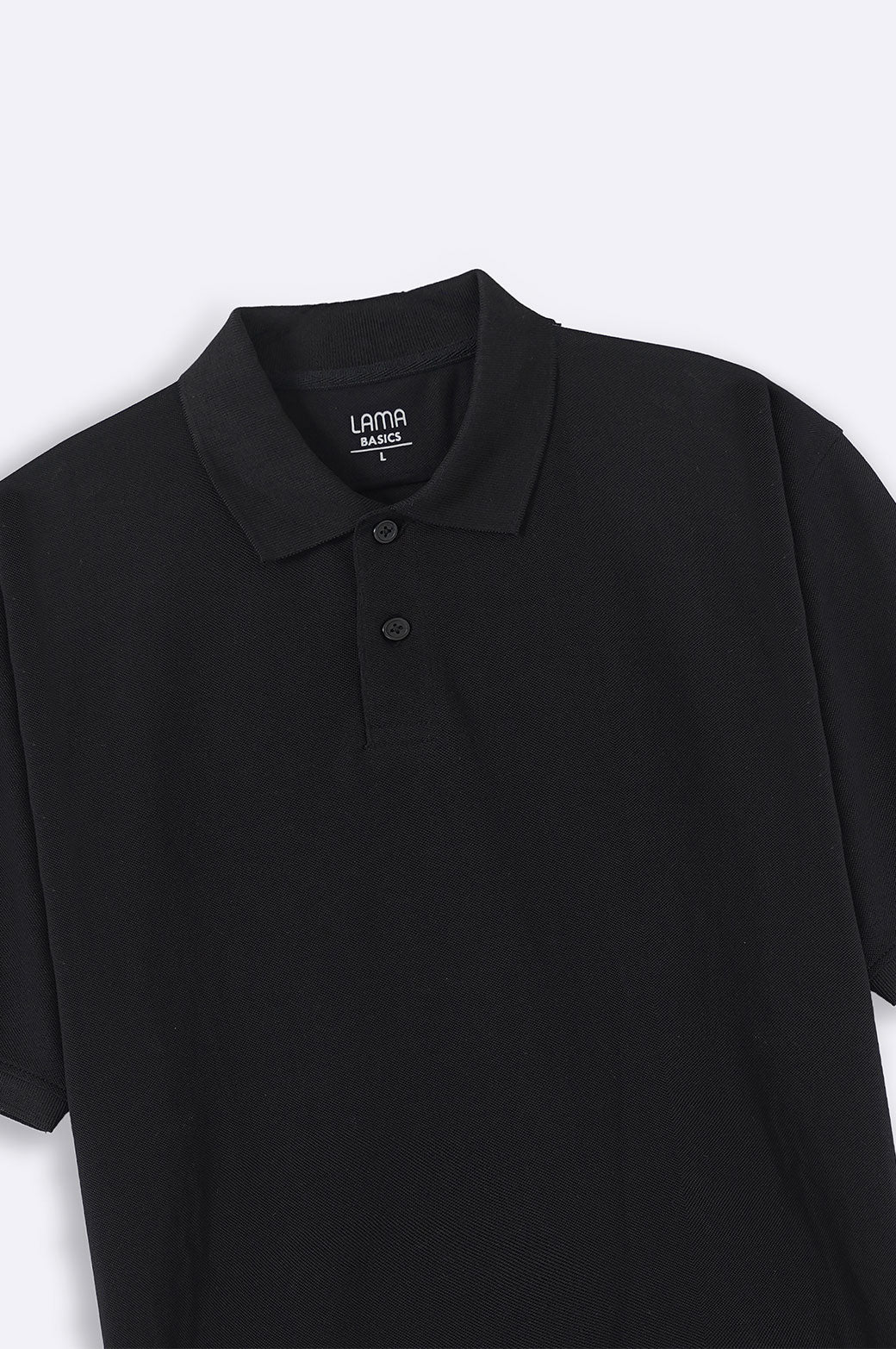 BLACK PIQUE POLO