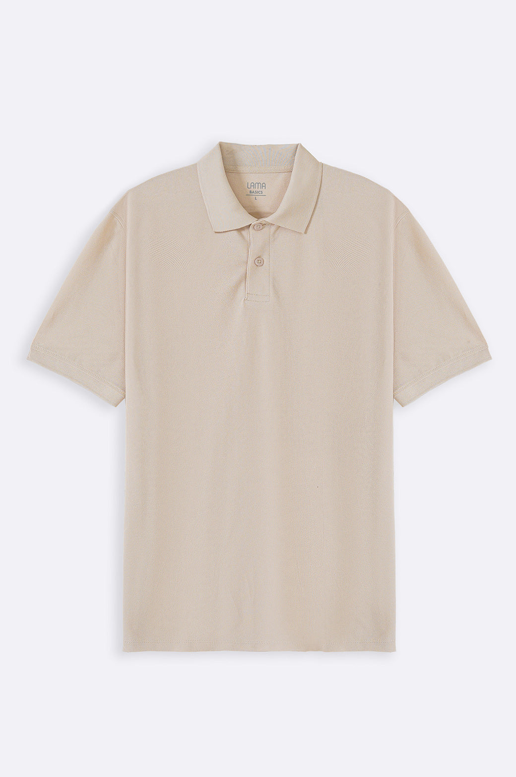 CAMEL PIQUE POLO SHIRT