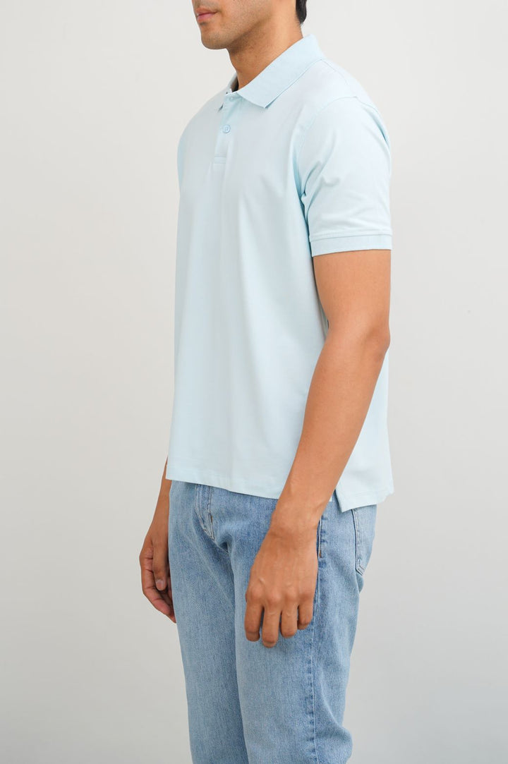 SKY BLUE PIQUE POLO