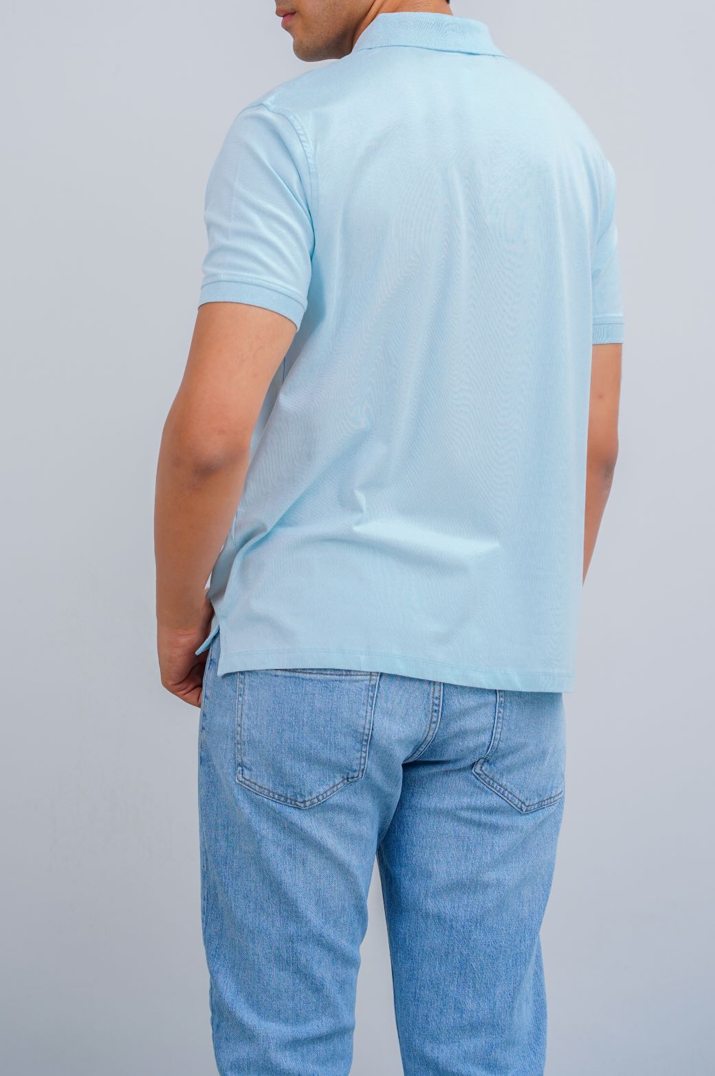 SKY BLUE PIQUE POLO