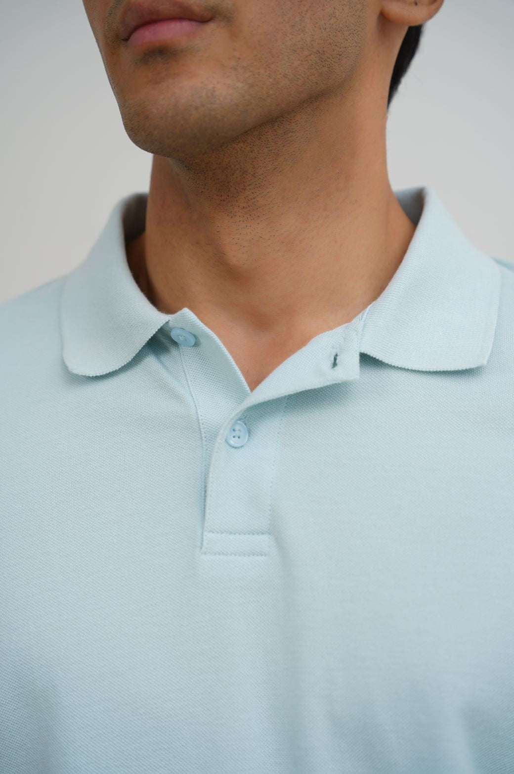 SKY BLUE PIQUE POLO