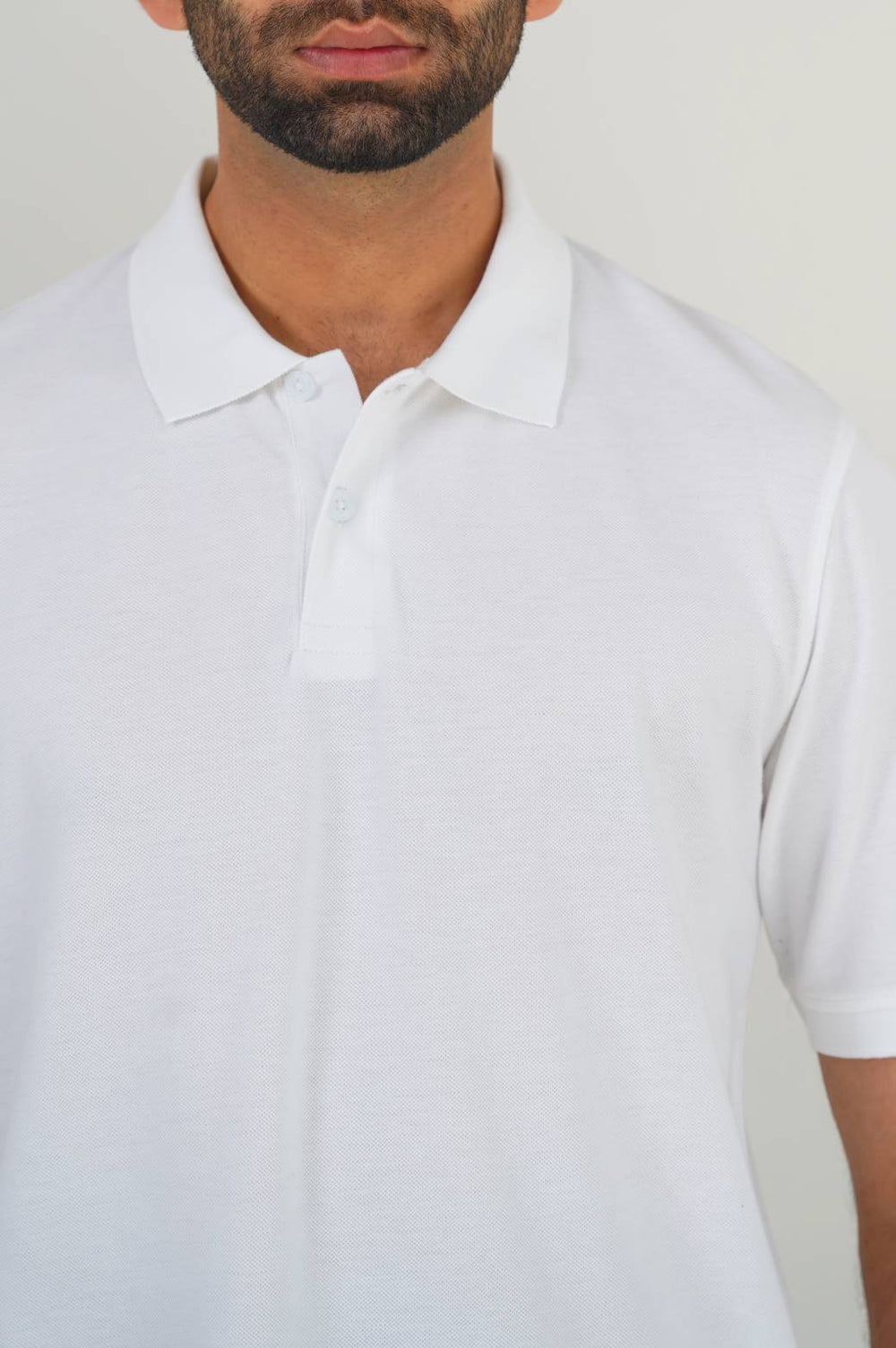 WHITE PIQUE POLO