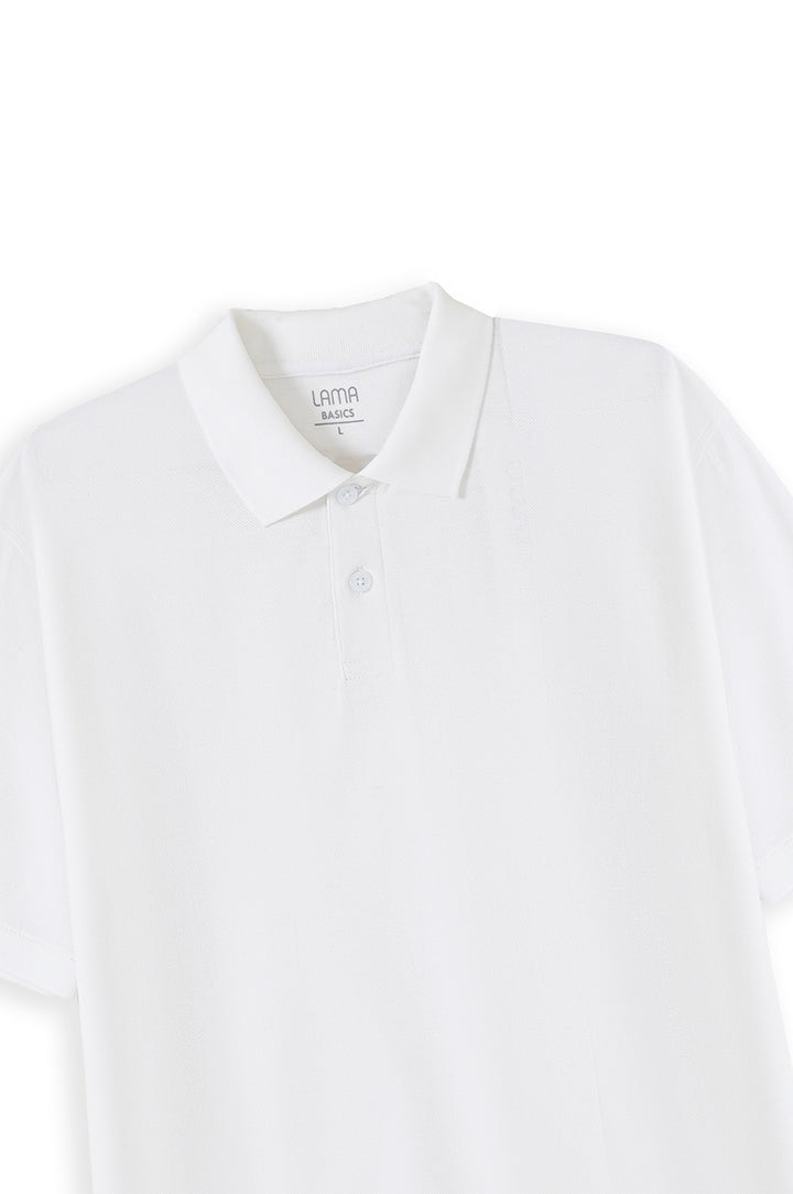 WHITE PIQUE POLO