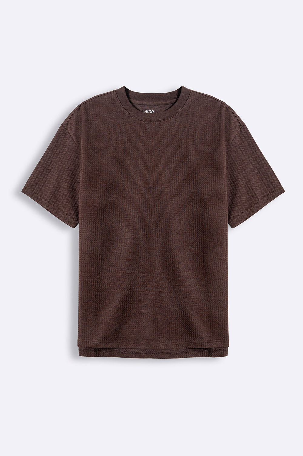 DARK BROWN JACQUARD TEE