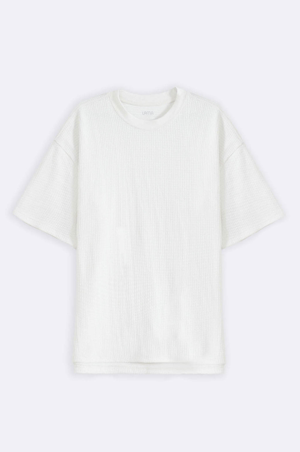 WHITE JACQUARD TEE