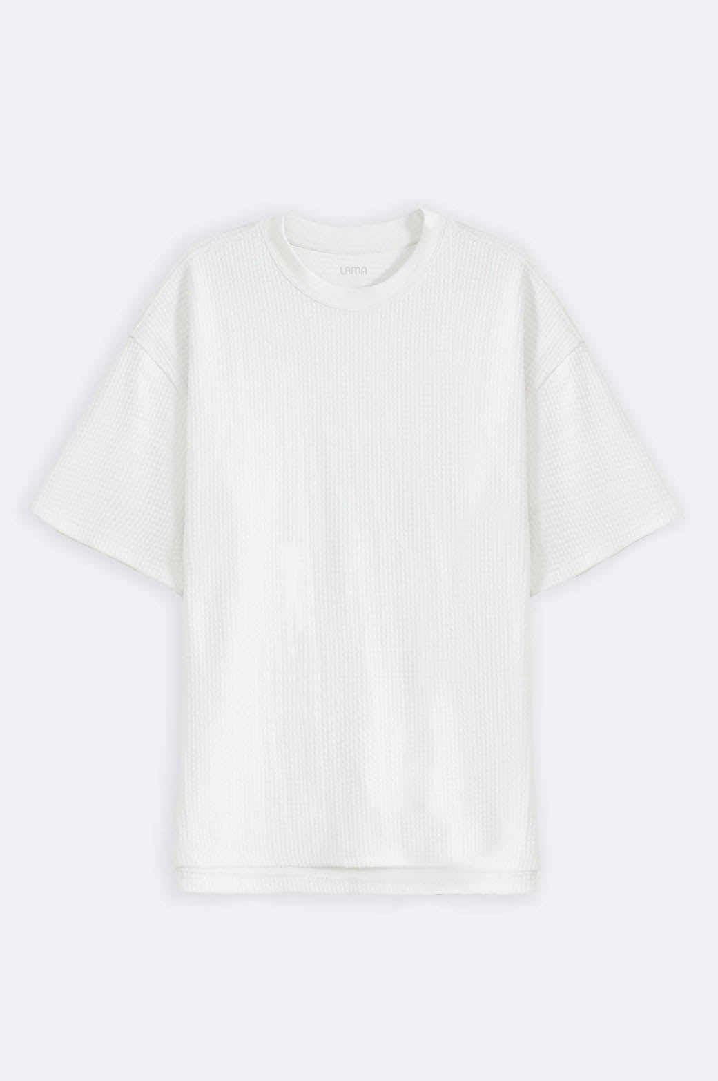 WHITE JACQUARD TEE