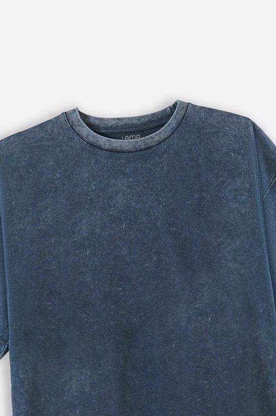 NAVY WASHED LOOSE FIT T-SHIRT