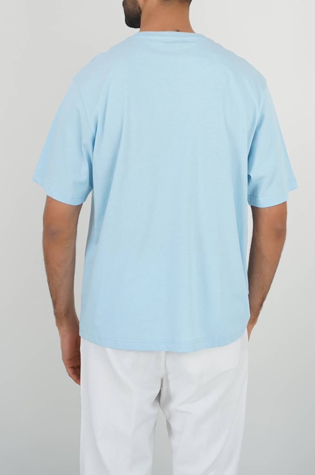 LIGHT BLUE BASIC T SHIRT