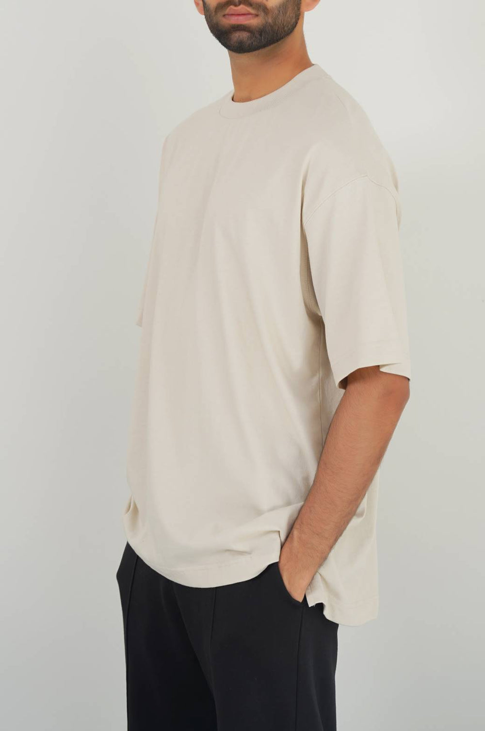 IVORY LOOSE FIT T SHIRT