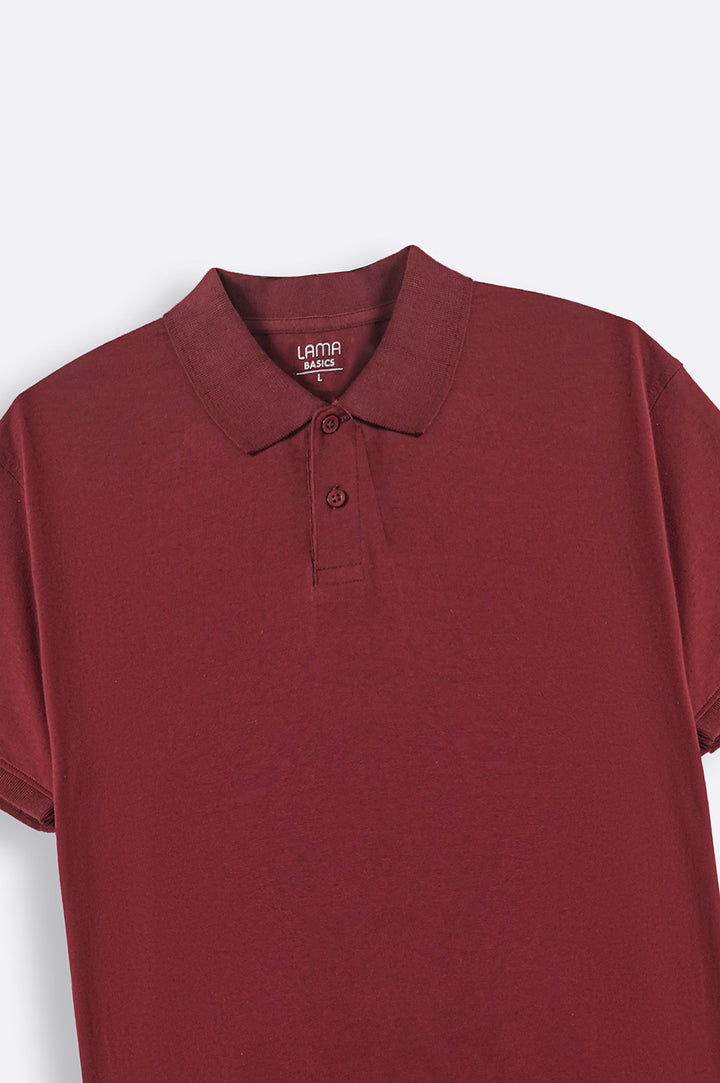 BURGANDY KNITTED POLO