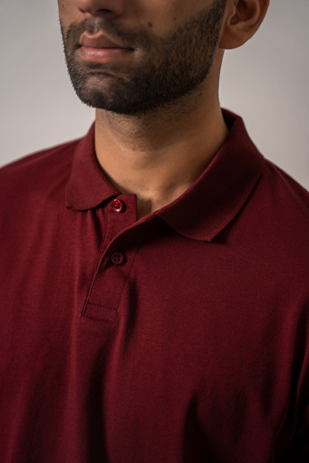 BURGANDY KNITTED POLO