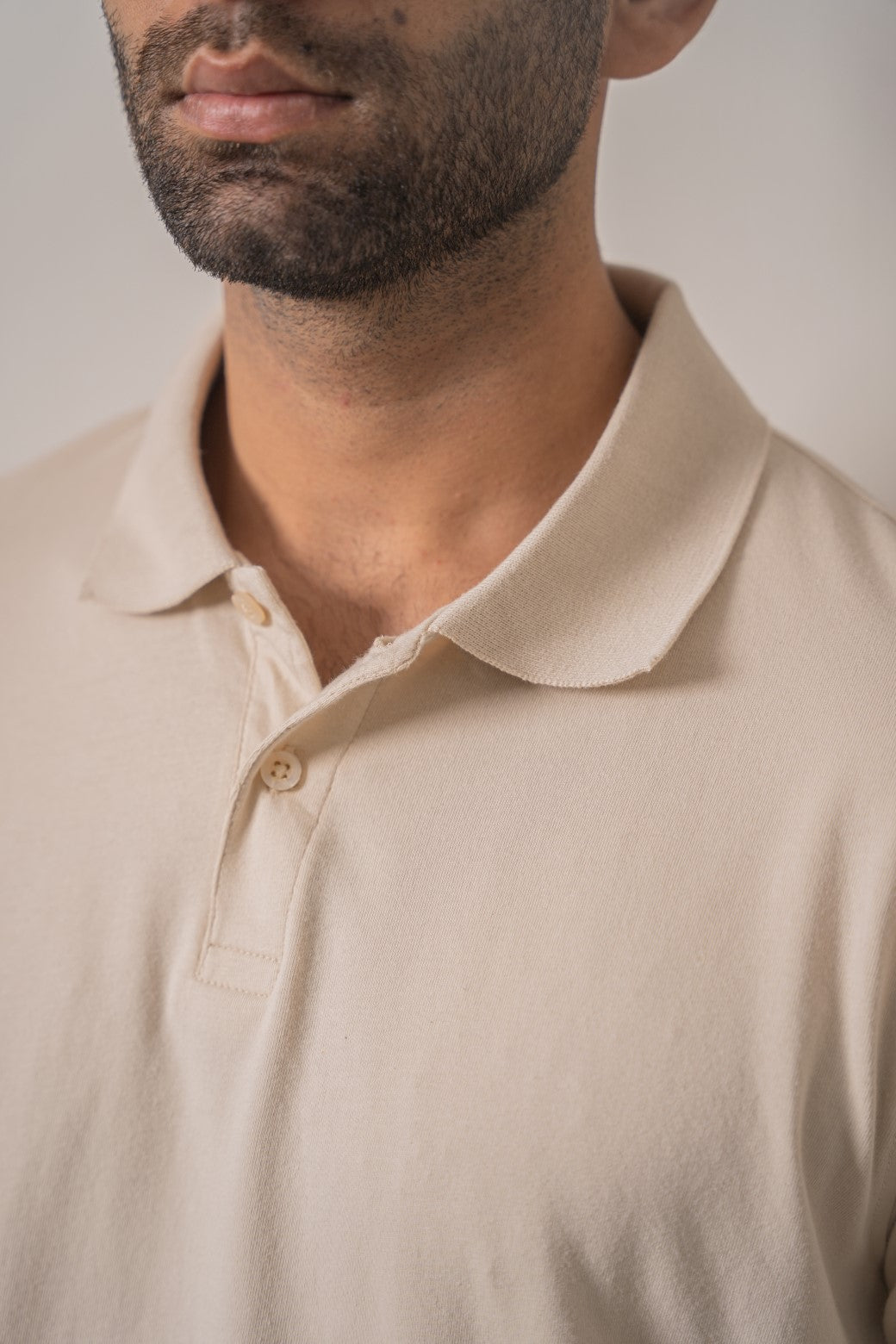 IVORY KNITTED POLO