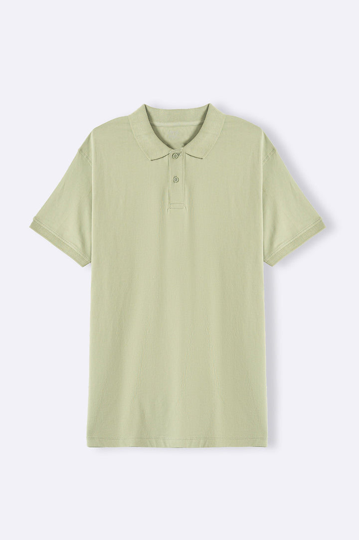 LIGHT OLIVE KNITTED POLO