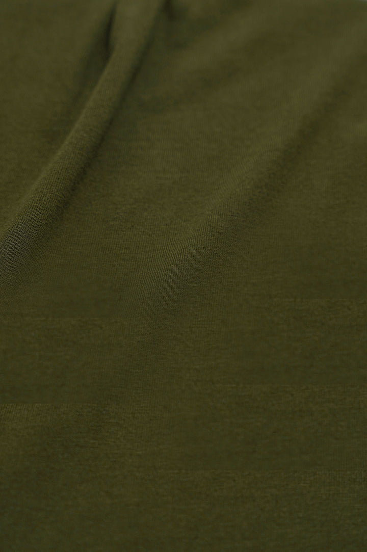 DARK OLIVE KNITTED POLO