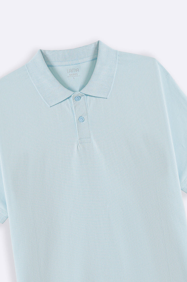 SKY BLUE KNITTED POLO