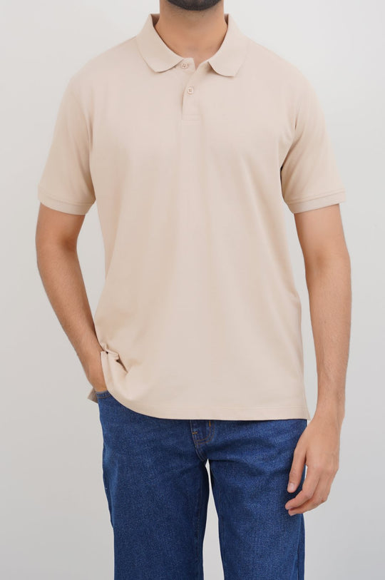 BEIGE BASIC POLO