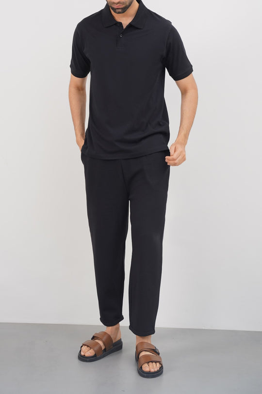 BLACK BASIC POLO