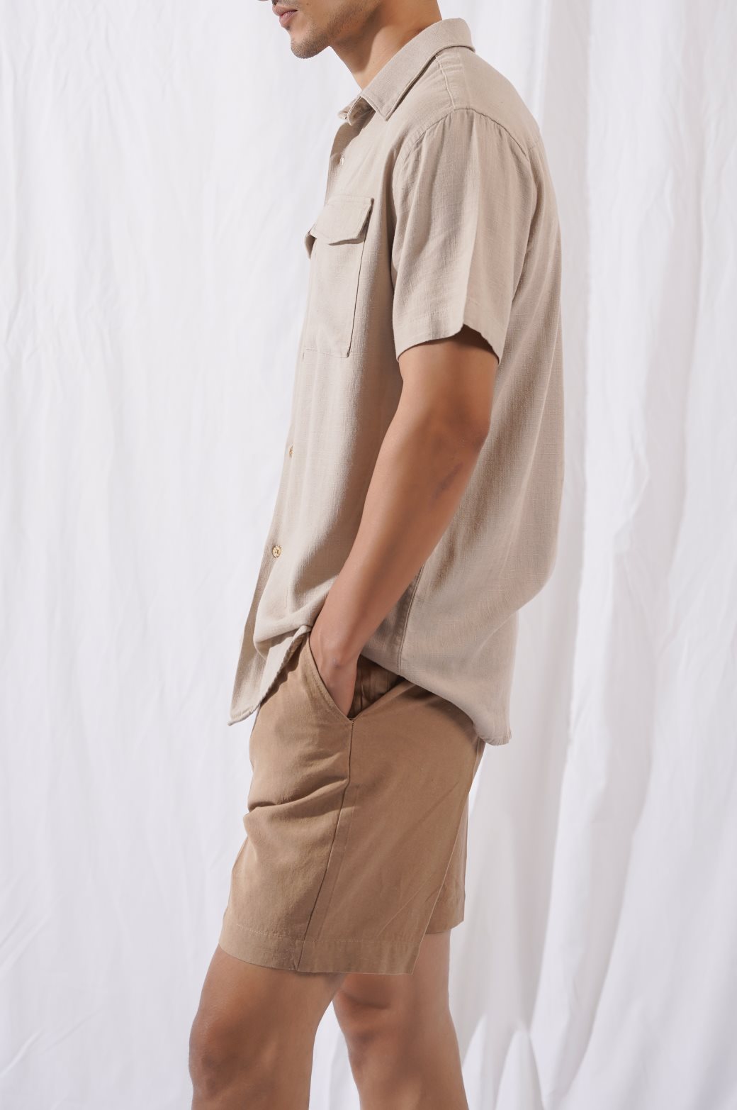 BEIGE BUTTON DOWN SHIRT