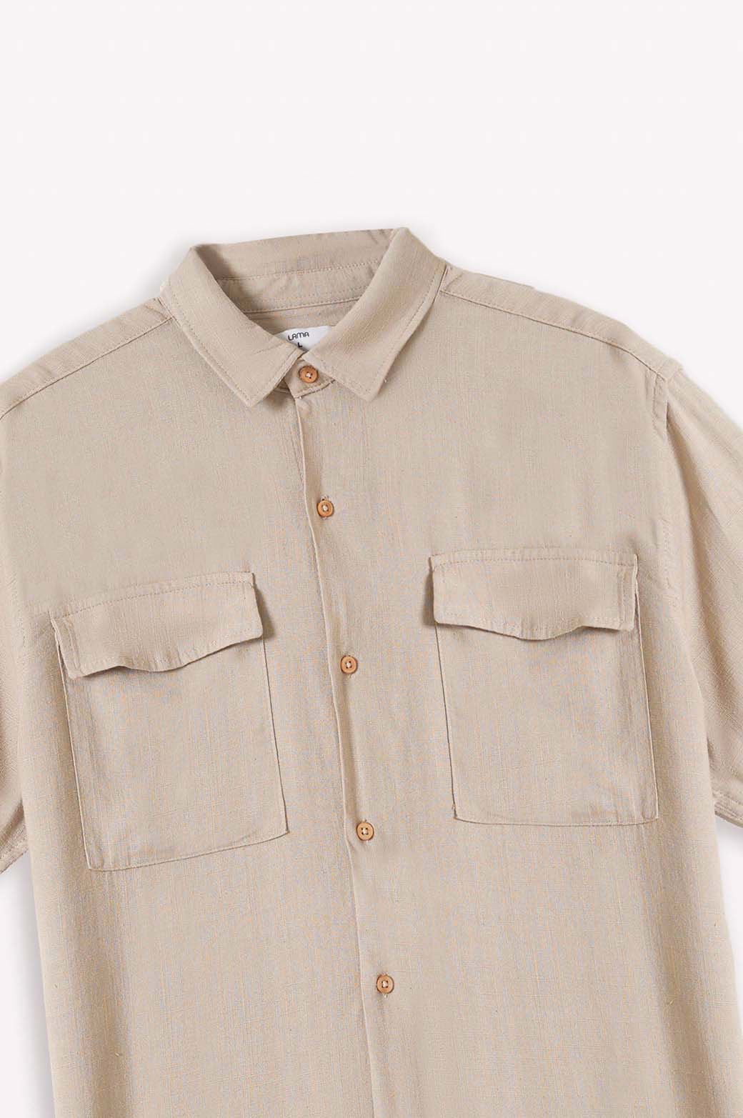 BEIGE BUTTON DOWN SHIRT