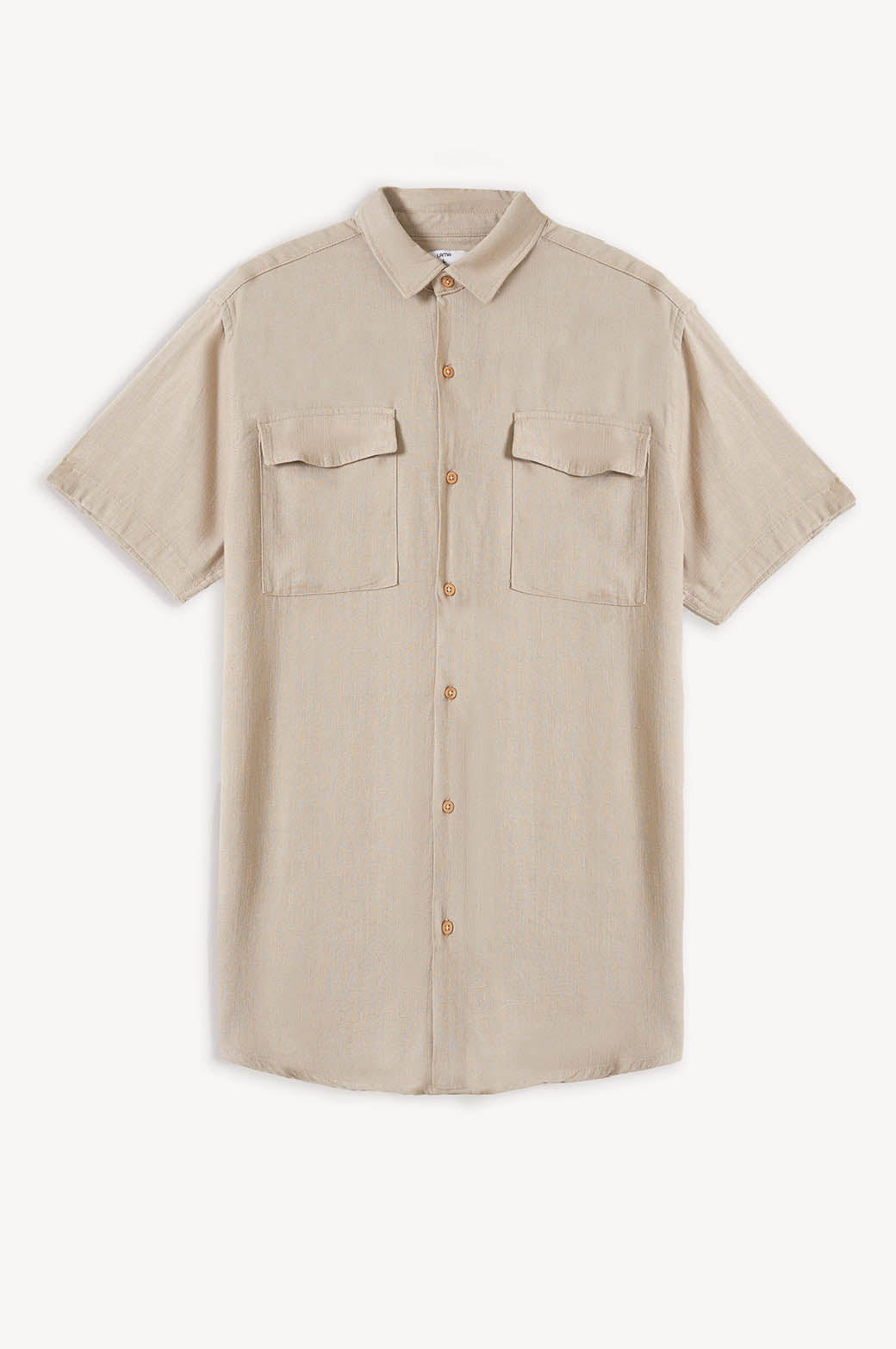 BEIGE BUTTON DOWN SHIRT