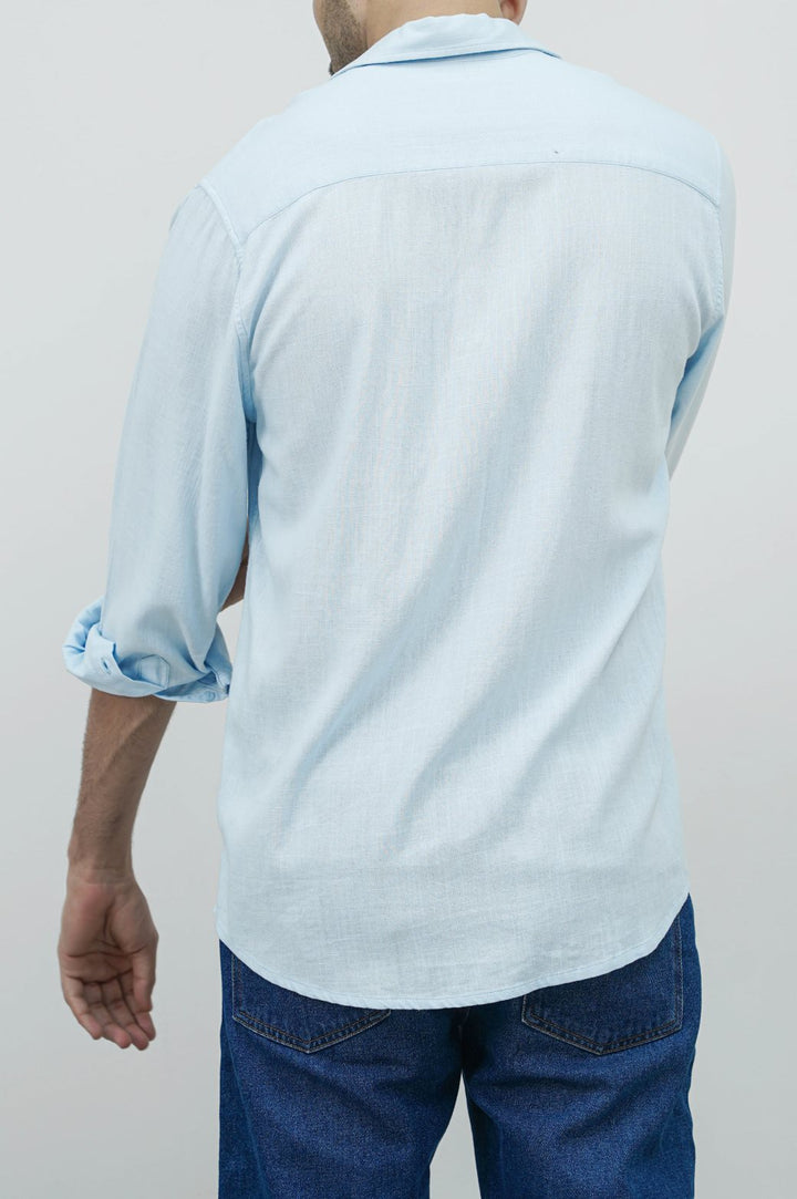 SKY BLUE BASIC BUTTON DOWN SHIRT