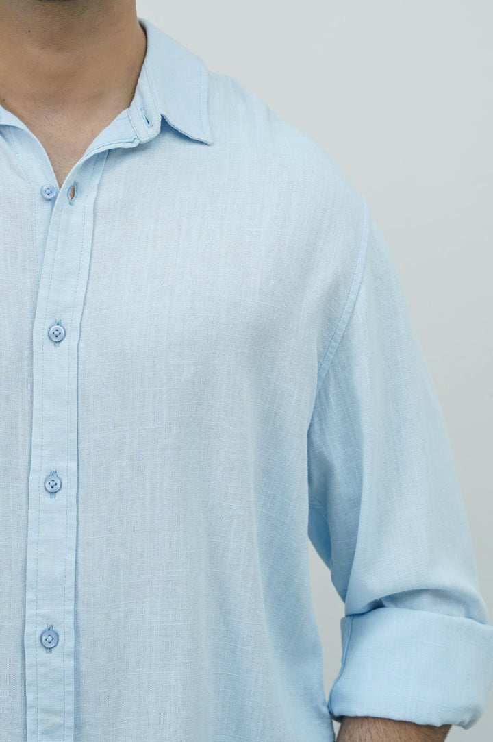 SKY BLUE BASIC BUTTON DOWN SHIRT