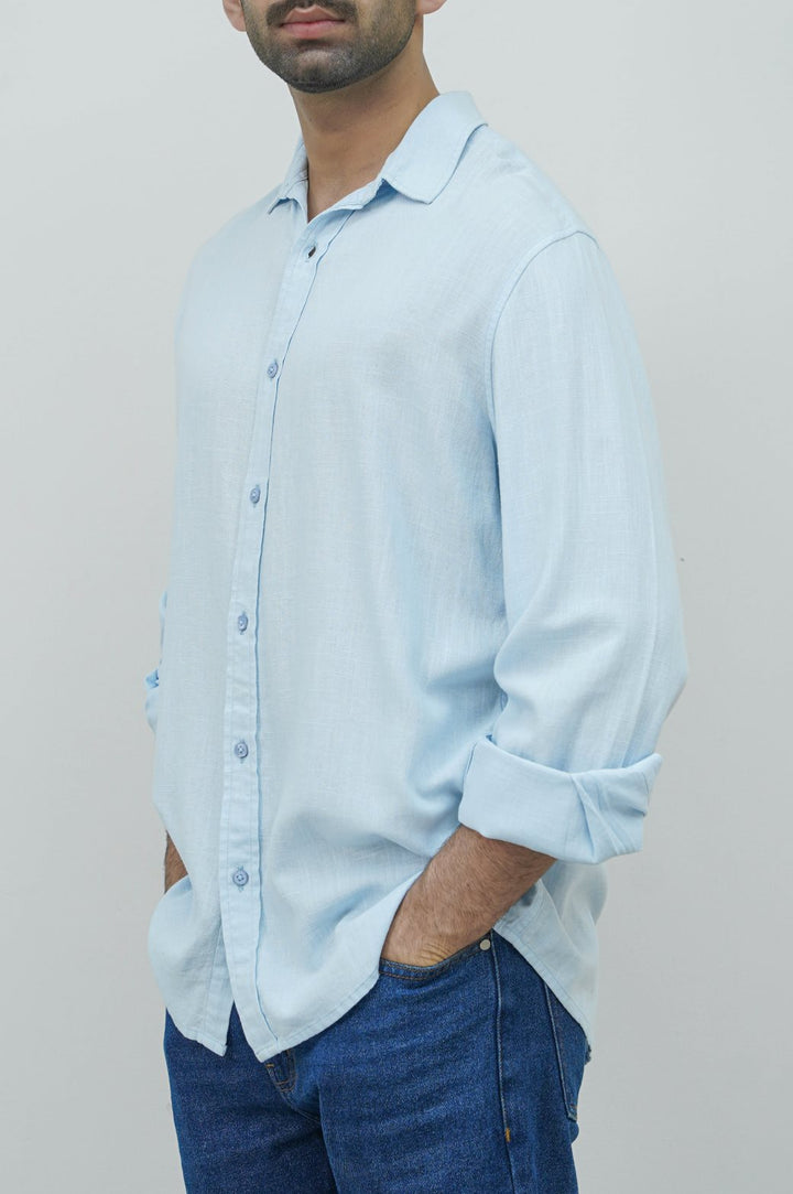 SKY BLUE BASIC BUTTON DOWN SHIRT