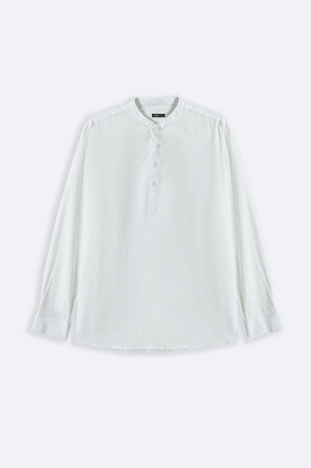 WHITE BAND COLLAR SHIRT