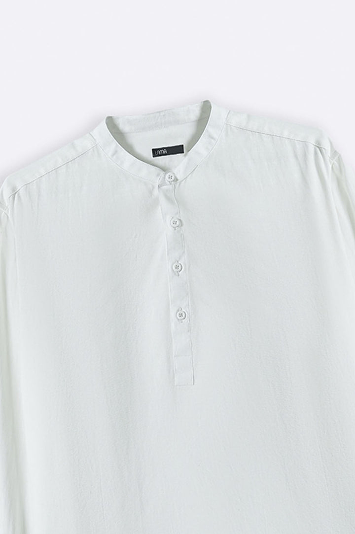 WHITE BAND COLLAR SHIRT