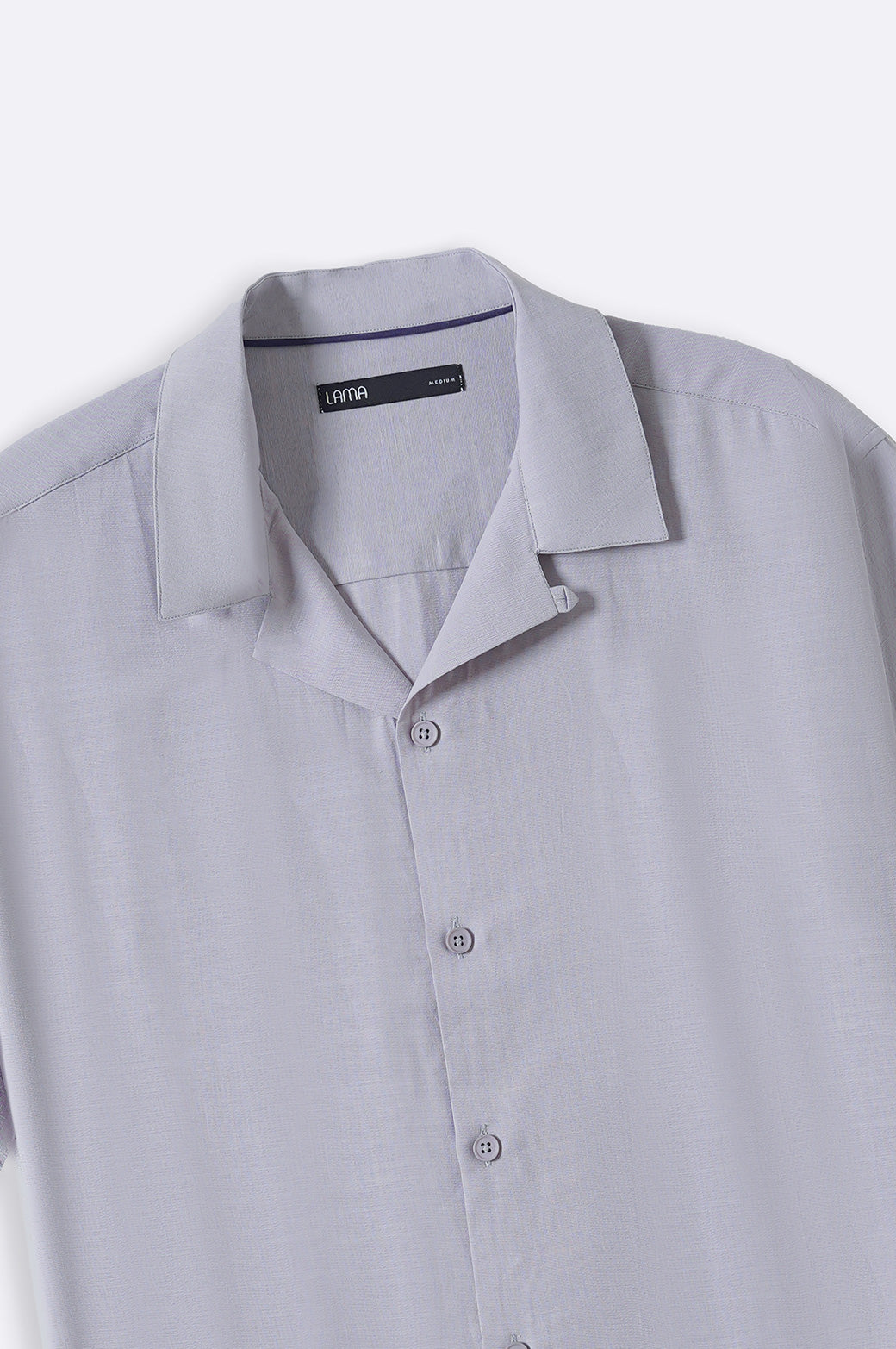 ICE BLUE COTTON BLENDED SAFARI SHIRT