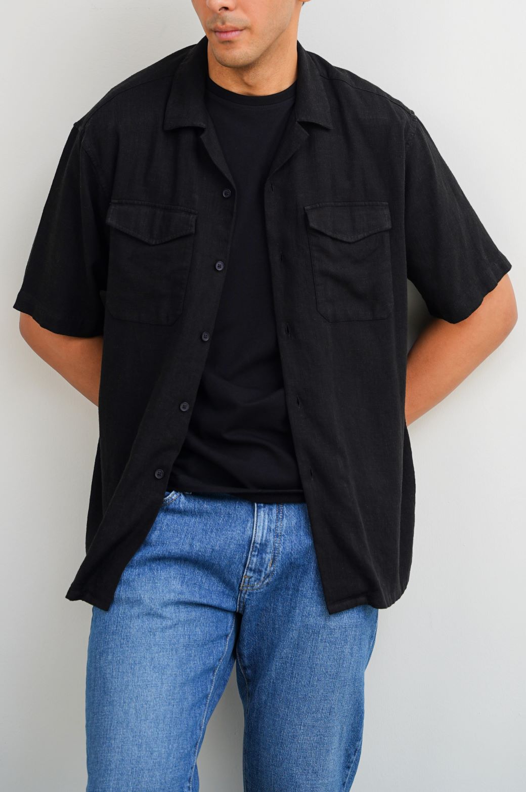 BLACK SAFARI SHIRT